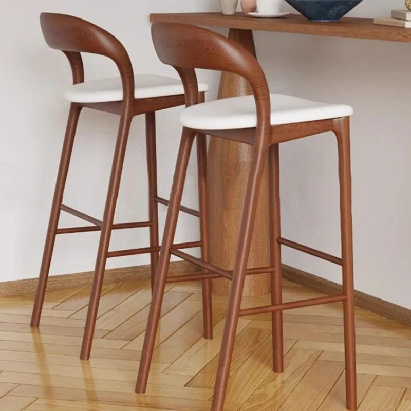 

Современный скандинавский светильник для одной вечеринки, роскошные барные стулья из цельного дерева, дизайнерский коммерческий салон, эргономичная мебель Muebles