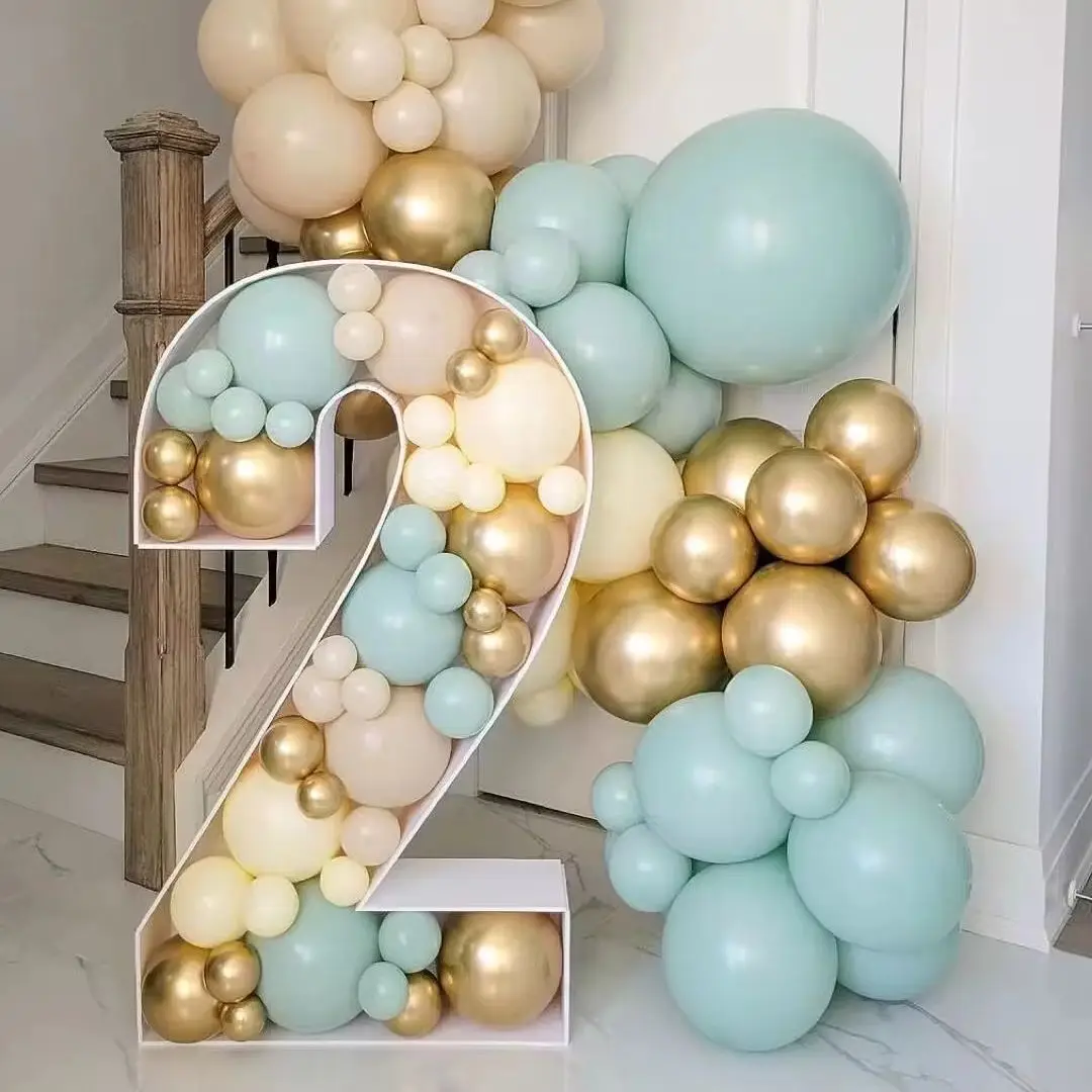 

Number Letter Mosaic Balloon Filling Box DIY Alphabet KT Board Balloon Frame Baby Shower Birthday Party Wedding Backdrop Decor