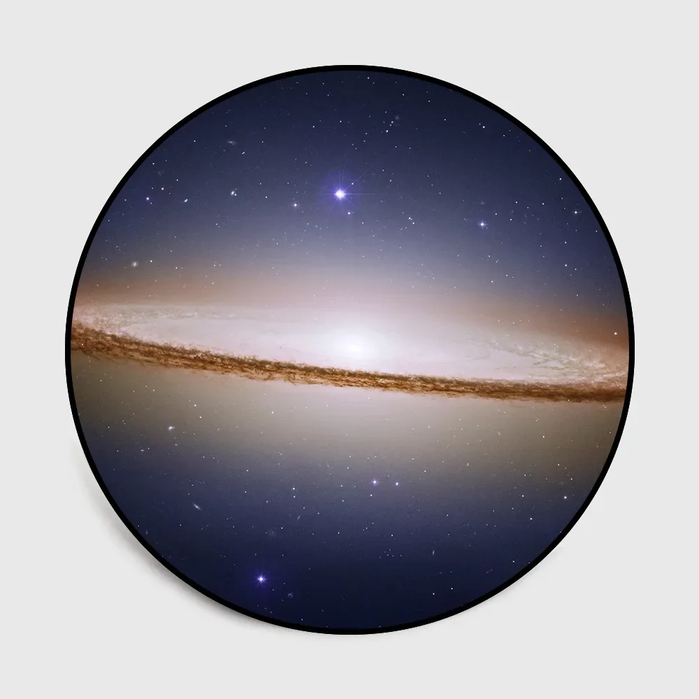 Moon Baby Living Room Children\'s Bedroom Round Carpet   Floor Mat Planet  Space Universe Galaxy