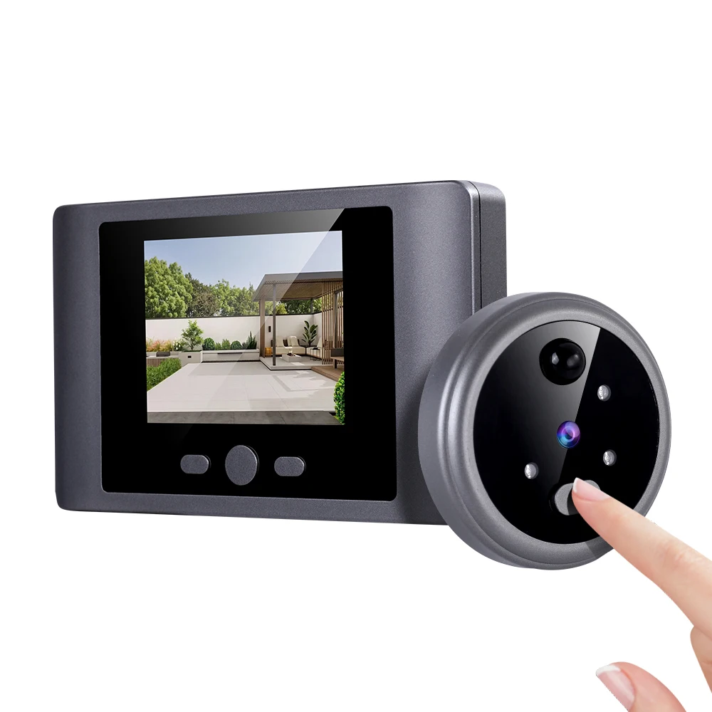 2.8 Inch Peephole Viewer Doorbell Camera   90-degree wide-angle lens can see a larger 480P picture