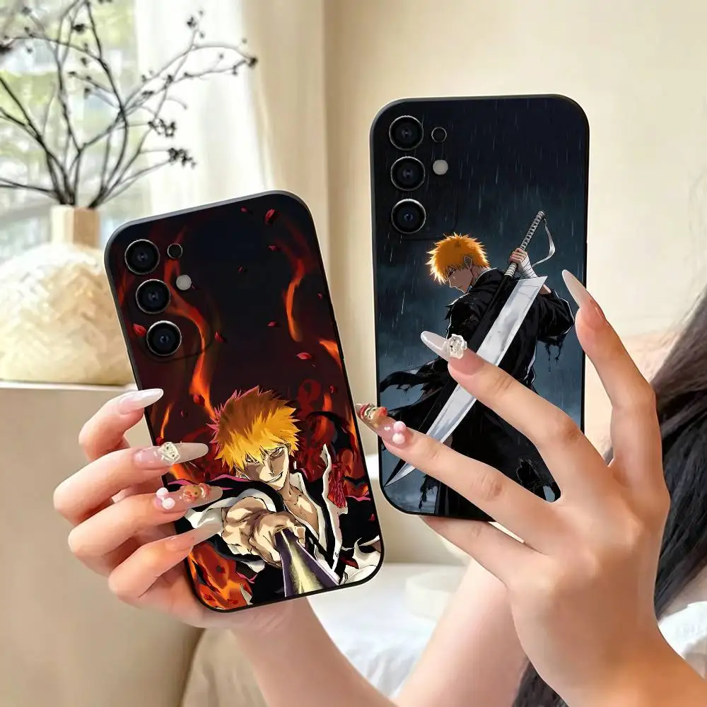 Ichigo Kurosaki Bleach gift Phone Case For Samsung S25,S24,S21,S22,S23,S30,Ultra,S20,Plus,Fe,Lite,Note,10,Black Cover