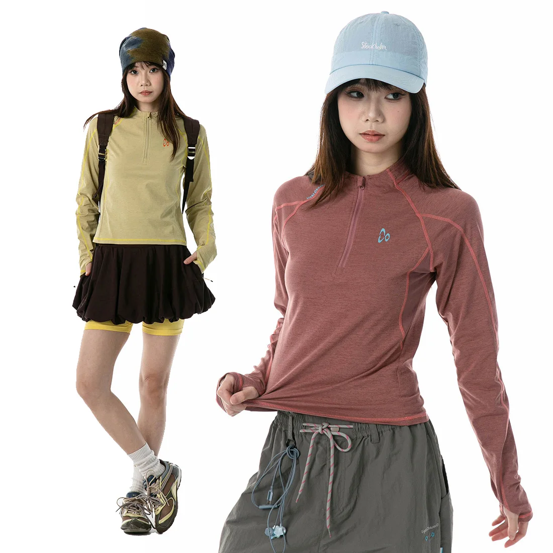 Women Outdoor Cycling Hiking Long Sleeve Quick Dry Sport T-shirt Hot Girl Y2k Streetwear Fashion Slim Short T Shirt Track Tshirt