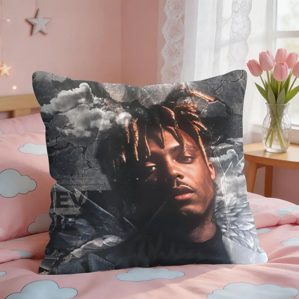 J-Juice WrldS Rap Cool Cushion Cover Square Short Plush Pillow Case Living Room Sofa Home Decor Funda 40X40