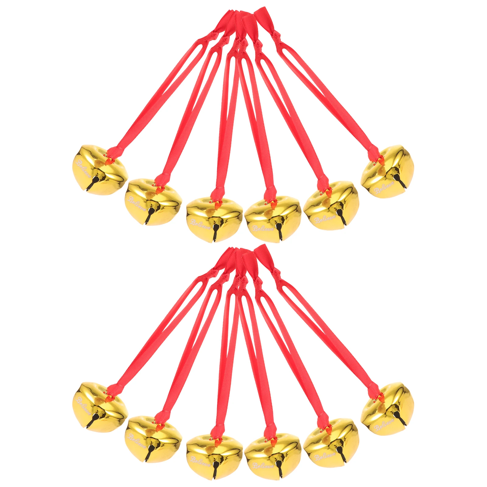 

12 Pcs 38mm Christmas Bell Bag naments Bells Hanging nament DIY Adornment Xmas Tree Decorations Metal Pendant