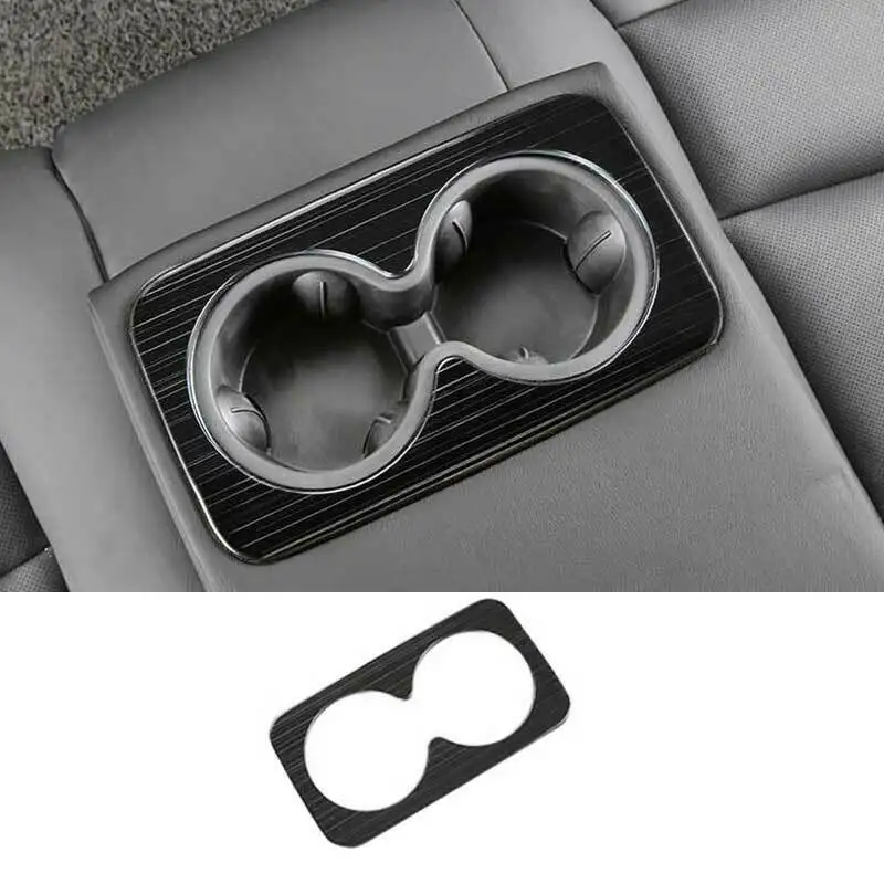 One black titanium alloy rear cup panel cover decoration suitable for Cadillac XT5 2017-2022-