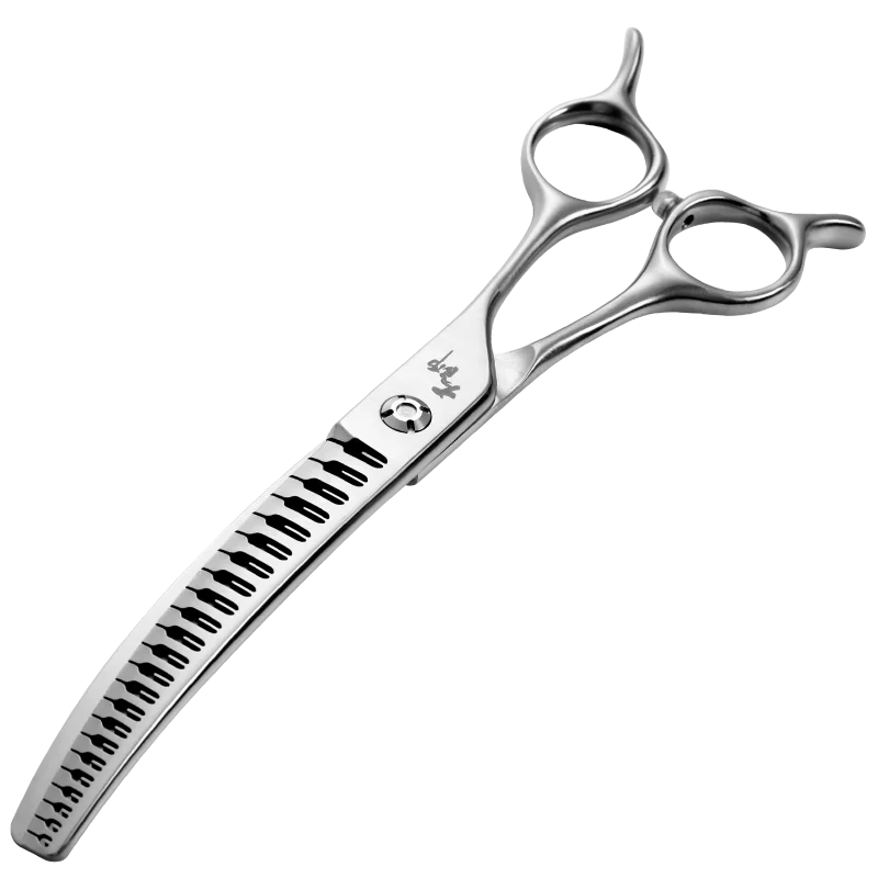 Fenice 7Inch Trimming Dog Hair Clipper Beauty Grooming Scissors Curved Natural Chunker Shears Pet Scissors JP440C Steel 80% Rate