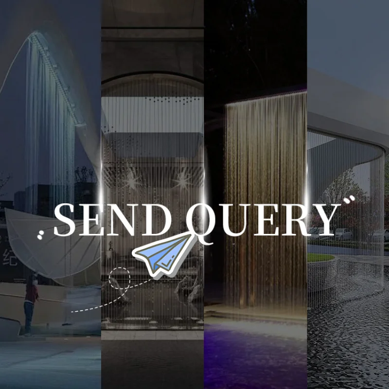 مخصص. ميزة الشلال في الهواء الطلق نافورة ستارة رقمية من الفولاذ المقاوم للصدأ