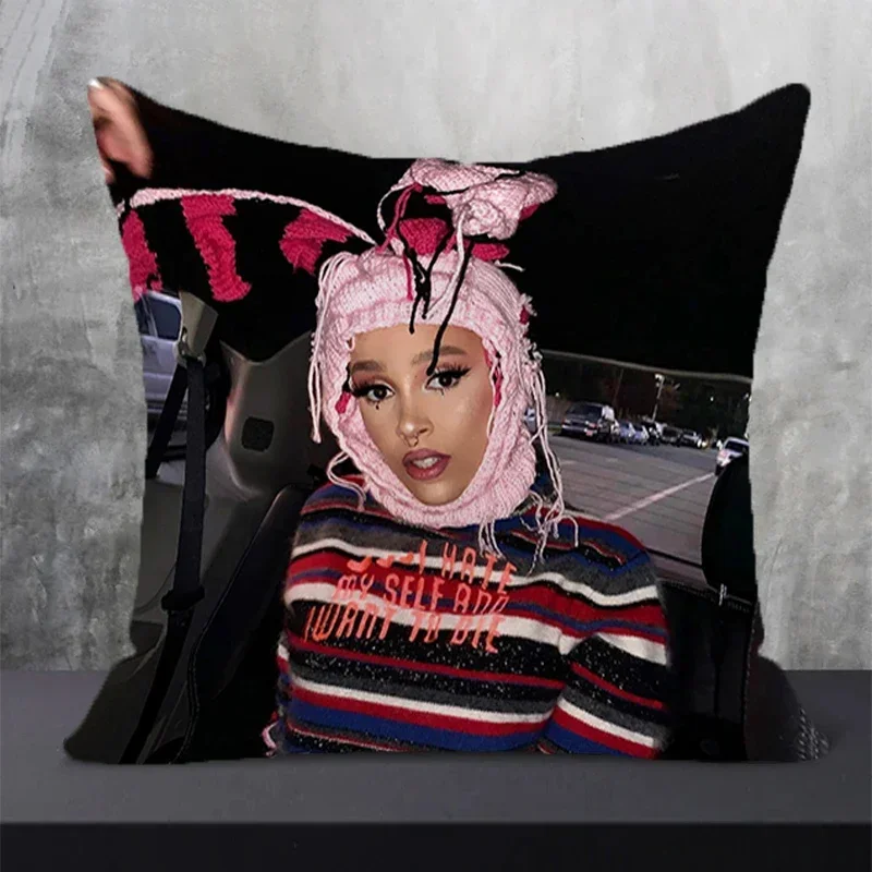 Doja Cat Double Sided Printing Pillowcase Square Pillows Cushion Cover 45*45 Furniture Pillow Covers Decorative Sofa Cushions