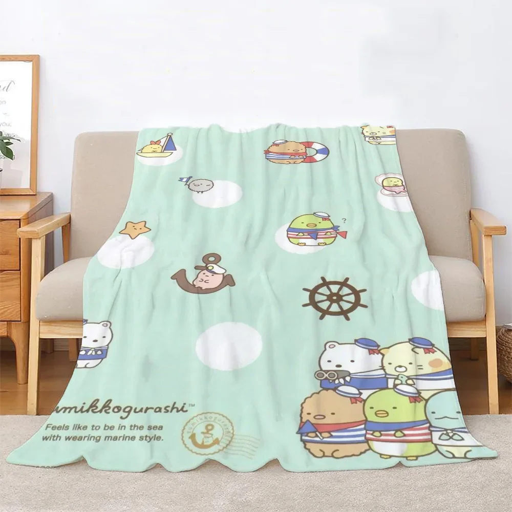 Sumikko Gurashi Woven Blanket King Size Throws Blankets for Sofa Luxury Bedding Knitted Plaid Bed Throw Home and Decoration Knee