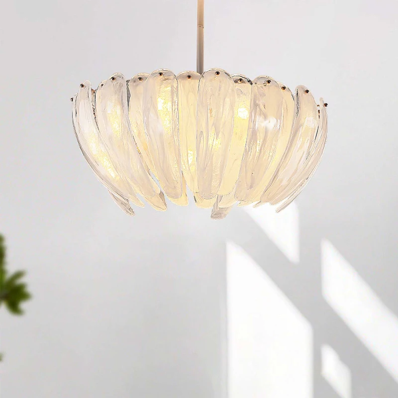 LED 꽃봉오리 홈 거실 화이트 클라우드 글라스 펜던트 라이트 LED 램프 천장 샹들리에 이탈리아 디자인 조명기구 루스트르