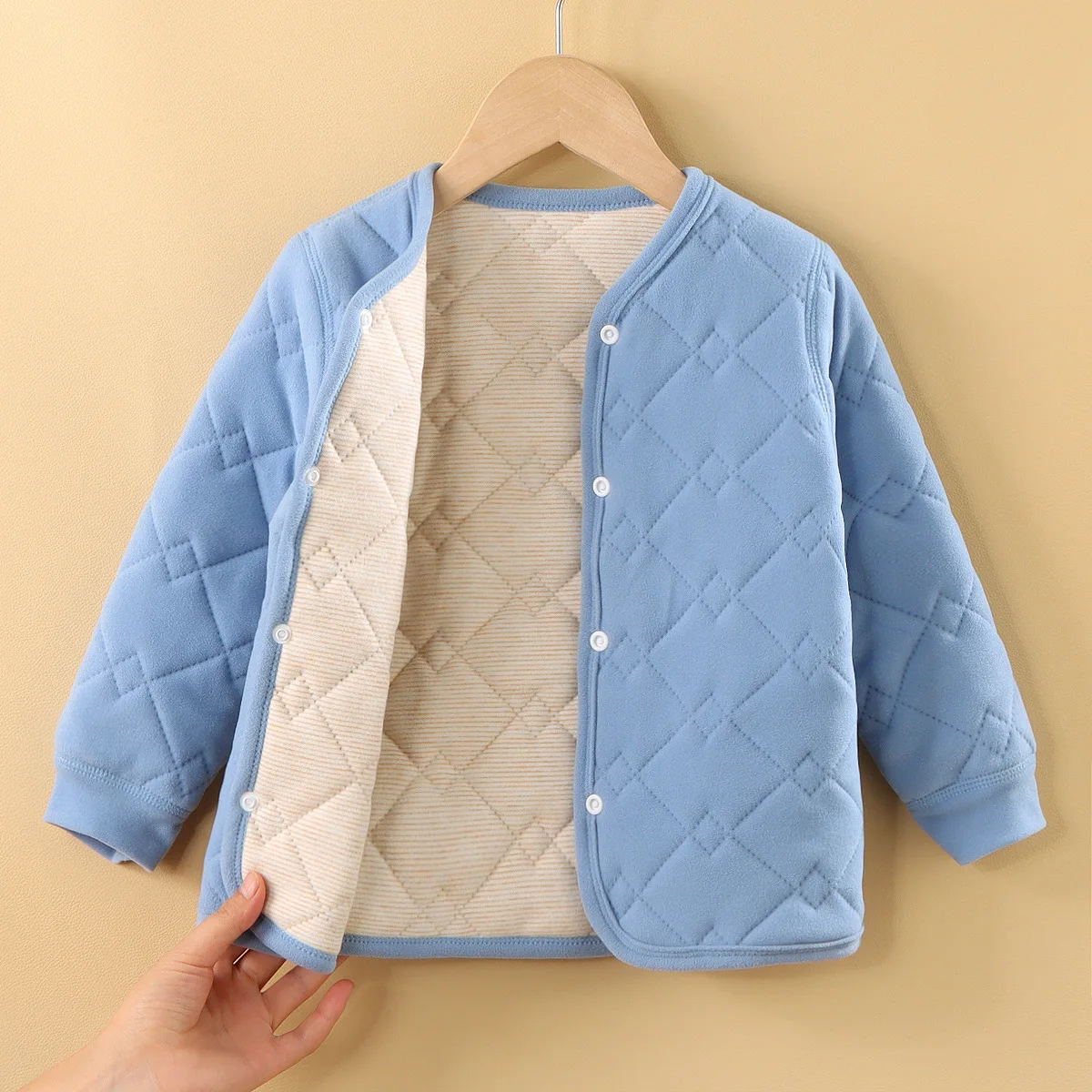 2026 New Winter Silk Thick Inner School Uniform Warm Boys Girls Wrap Top Liner Winter Coat Warm Suitable