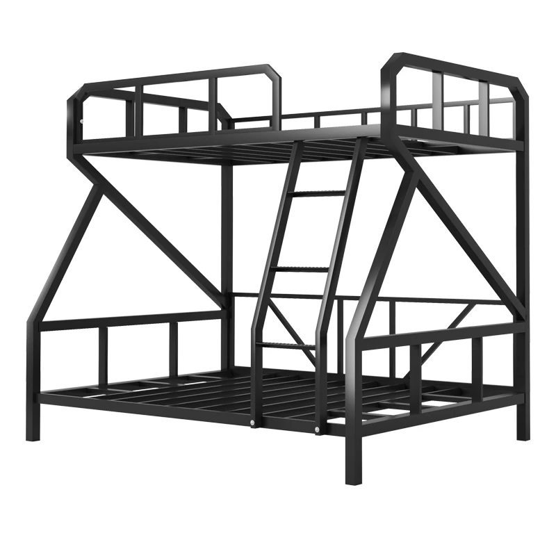 Upper and lower bunk beds Upper and lower beds Wrought iron  shelf  Iron frame High and low e-sports  Mother and child
