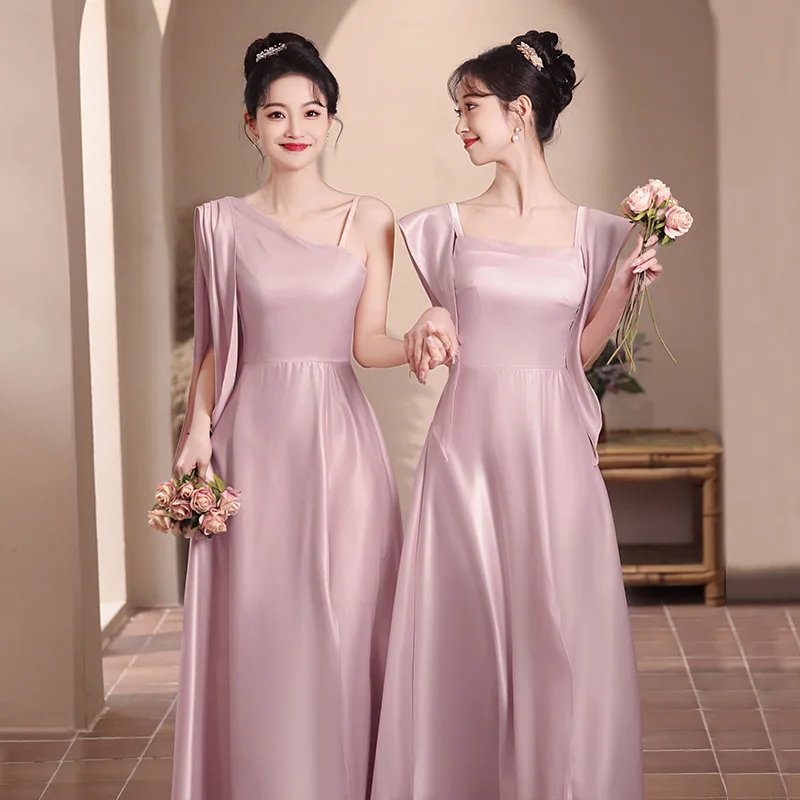 Reject Return A119 Sweet Memory Satin Bridesmaid Dresses Bride Sisters Wedding Guest Dress Formal Lovely Birthday Party Gown