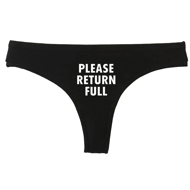Cute PLEASE RETURN FULL Cotton Thong Breathable Women's G-string Comfortable Female Underwear Girls Hot Panties Sexy Lingerie - view 3