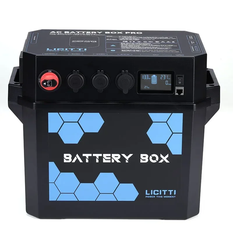120Ah 1000W Gel Battery Stash with Micro USB Power Inverter Lofepo4 Charger System for Solar Cooler Lithium Uon Battery Box