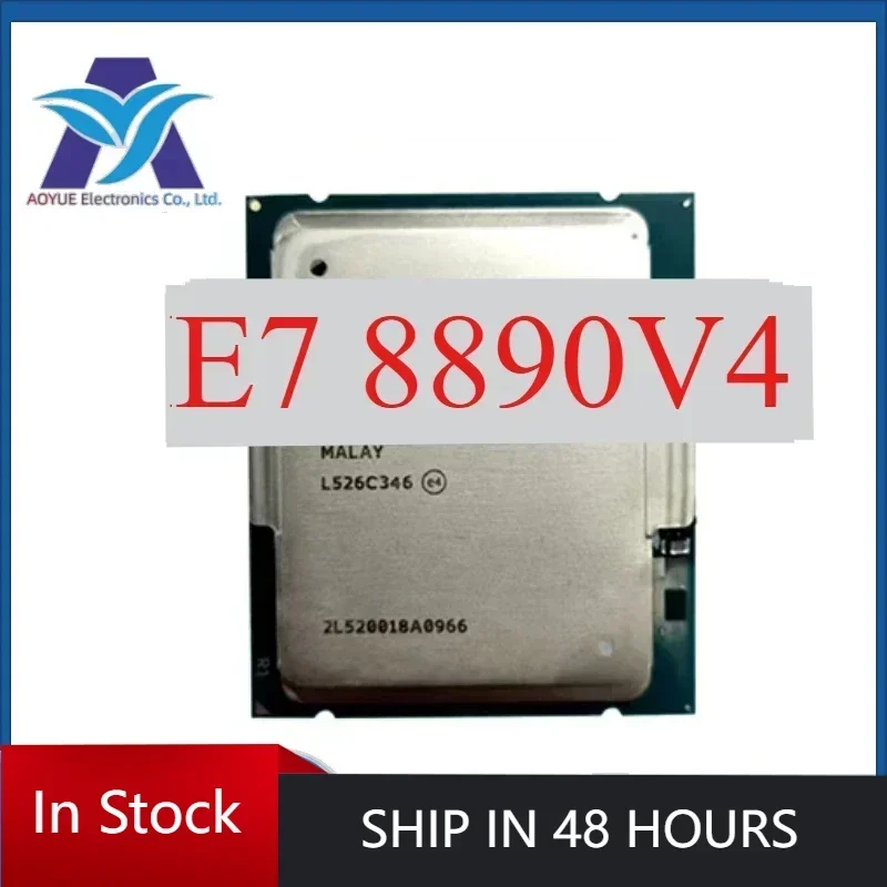 1pcs Perfect test E7-8890V4 CPU 14 nm 24 Cores 48 Threads 2.2GHz 60MB LGA2011 165W processor