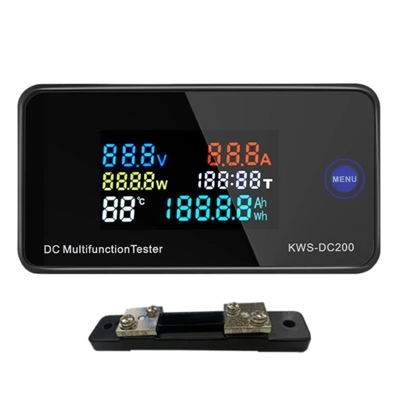 Y1AD Digital LCD Voltmeter 10/50/100A Ammeter Current Power Energy Meter for DC 0-200
