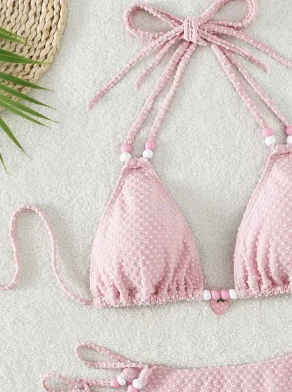 

European & American-Inspired High-End Sexy Solid-Color Bikini: Women's Luxury Swimwear