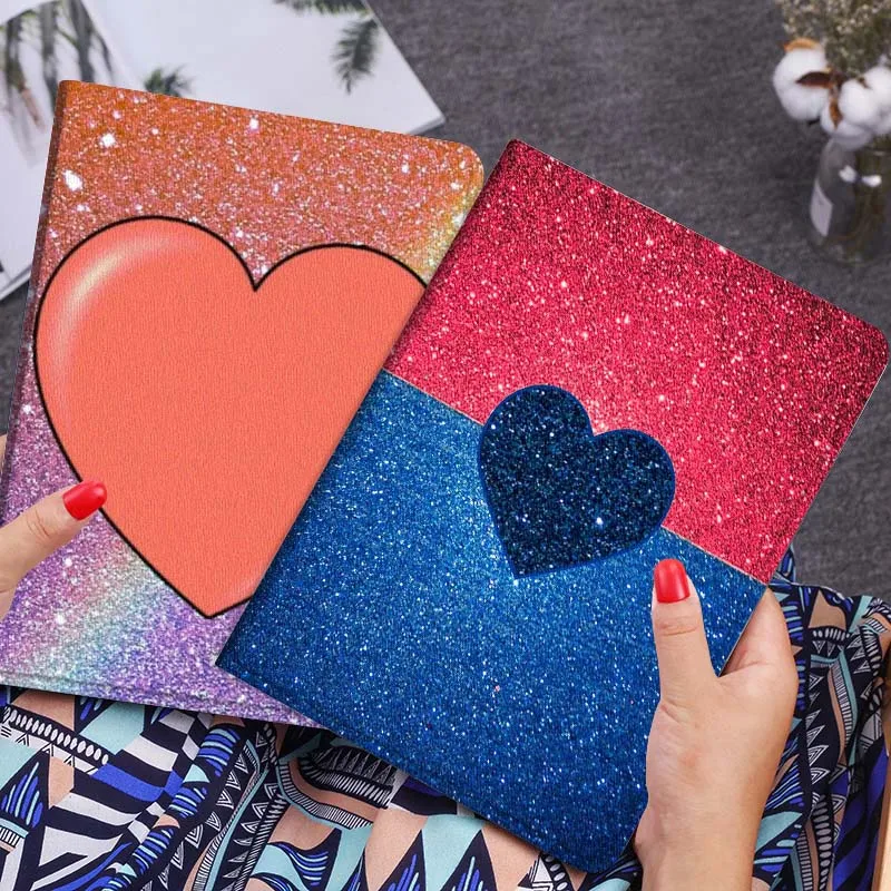 

Мягкий чехол для планшета с блестящими пайетками в форме сердца для Xiaomi Redmi Mi Poco Pad 2 5 6s 7 7s Ultra Pro Max 14 12.4 12.1 дюймов, подарок