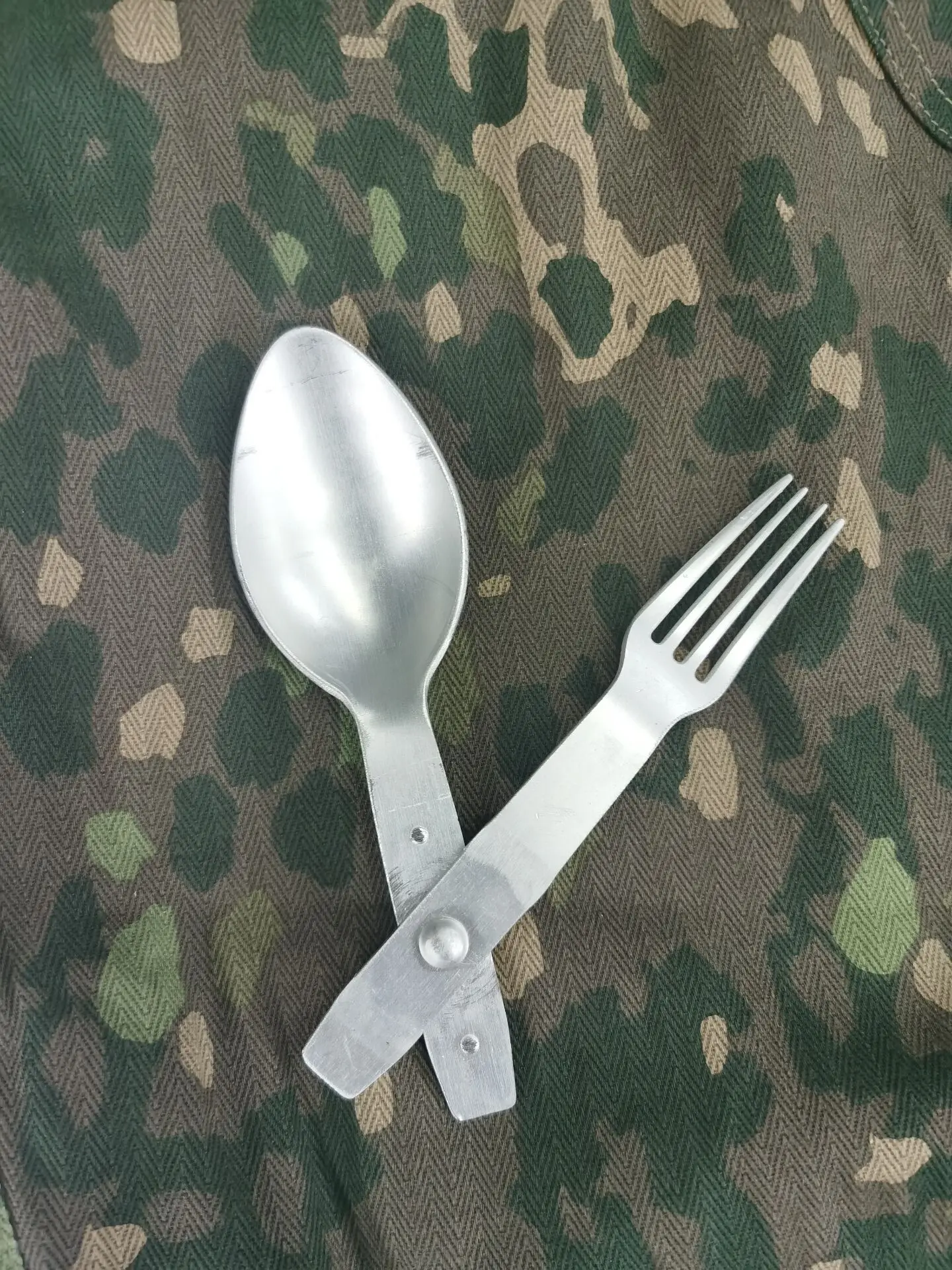 ww2 Spoon, fork, cutlery, aluminum, new, replica , Prussia