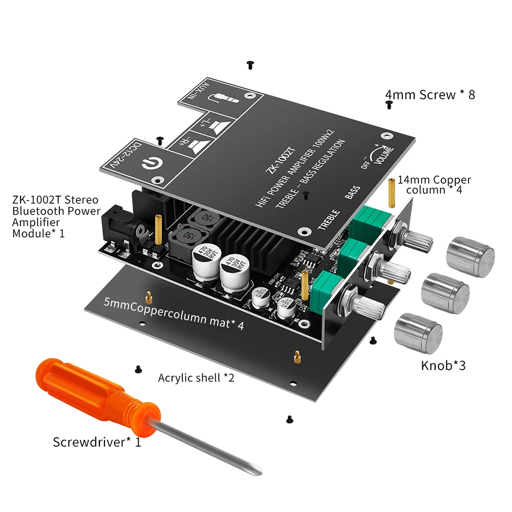 Рисунок 3 - ZK-1002T 100Wx2 Bluetooth 5
