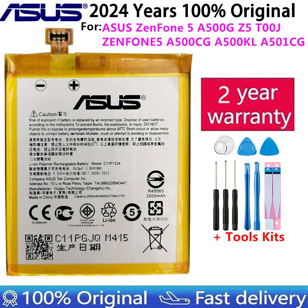 

Original ASUS C11P1324 Battery For ASUS ZenFone 5 A500G Z5 T00J ZENFONE5 A500CG A500KL A501CG Batteries Bateria+ Tools