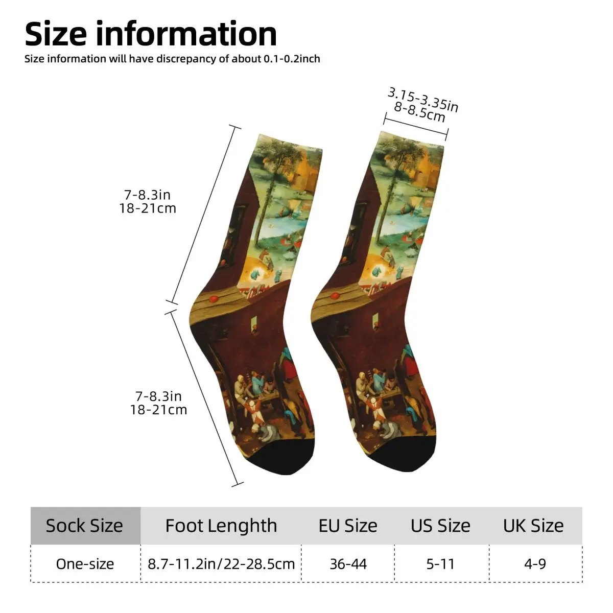 Happy Life Socks Printed Men's Stockings Polyester