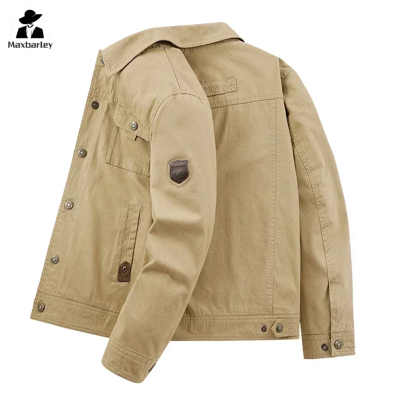 Cargo Jackets 2024 Autumn Men Casual Windbreaker Fashion Cargo Jacket Coat Male Baseball Jackets Camping Outerwear Man Clothes