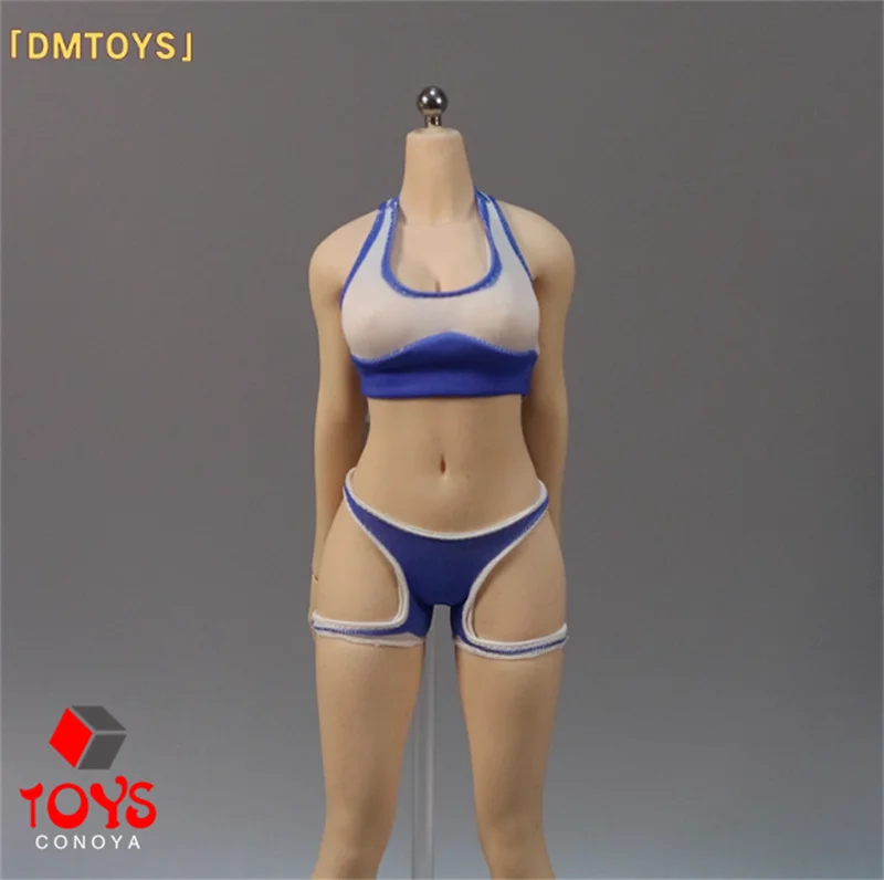 DMTOYS-Ensemble maillot de bain bikini, échelle 1/6, vêtements rouge/bleu, modèle adapté 12 "TBL42, femme soldat, figurine d'action, poupées corporelles