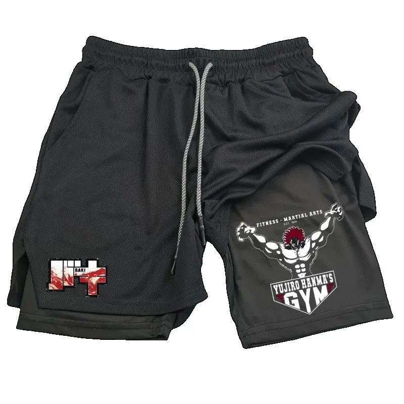 

Fitness 2in1 Running Shorts for Men Gym Workout Compression Shorts Phone Pocket Towel Y2k Loop Summer Sport Athletic Activewear