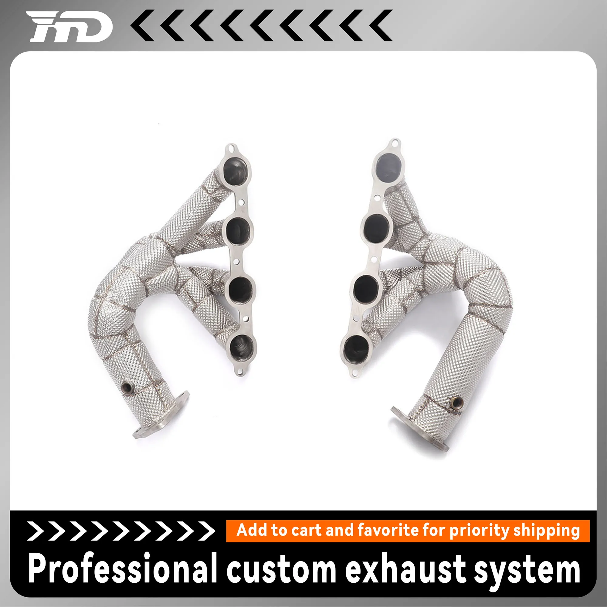 

HMD Exhaust Downpipe For Chevrolet Corvette C8 Z51 with Heat shield Performance Exhaust System