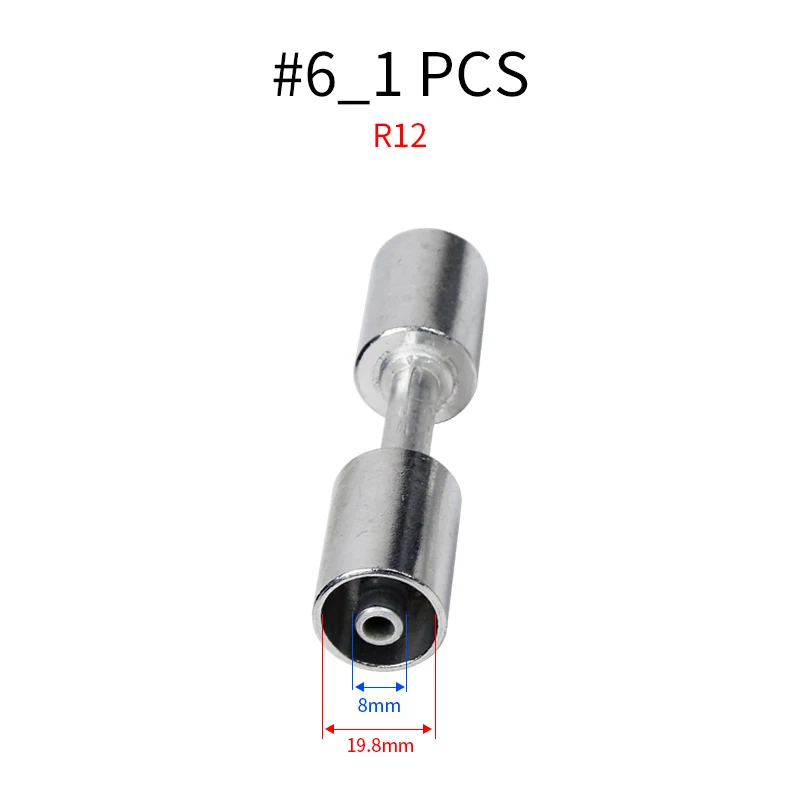 Manguera de aire acondicionado para coche, accesorio Retrofit Crimp de Ajuste Recto de aleación de aluminio para manguera de barrera estándar A/C