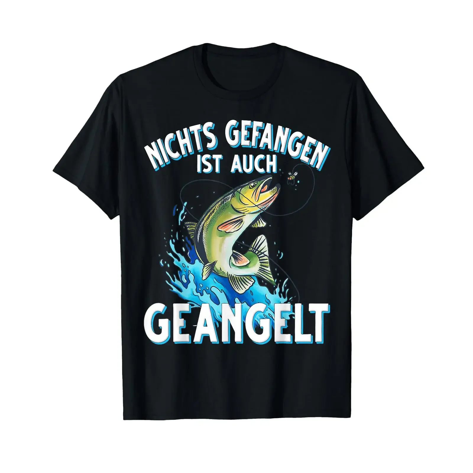 Nothing caught is also fishing angler T shirt vintage Washed Stylish designer clothes Top For Everyday Wear homme Breathable