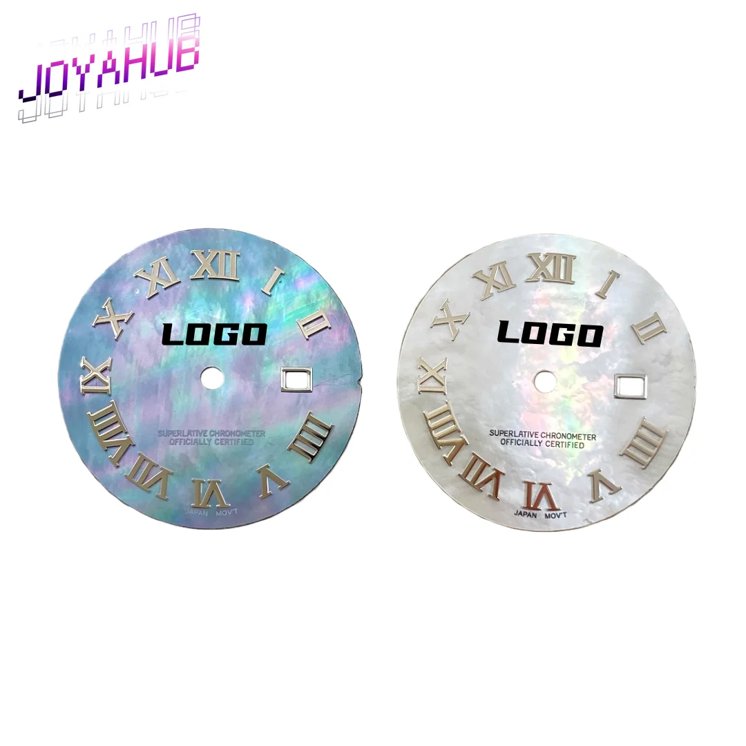 Customized LOGO Elegant Watch Dial Log Women's Mechanical Watch Modified Fritillary Dial Roman Number Nails for 31mm Case NH05