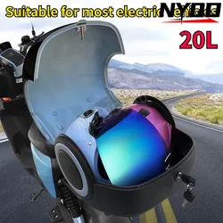 Motorcycle trunk electric vehicle storage box toolbox scooter storage box electric vehicle universal trunk 20L motorcycle box