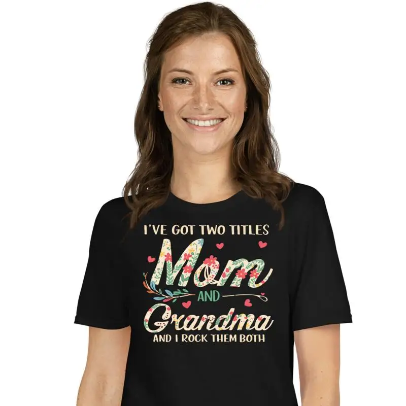 

Симпатичная футболка «I'Ve Got Two Titles» на День матери и бабушки