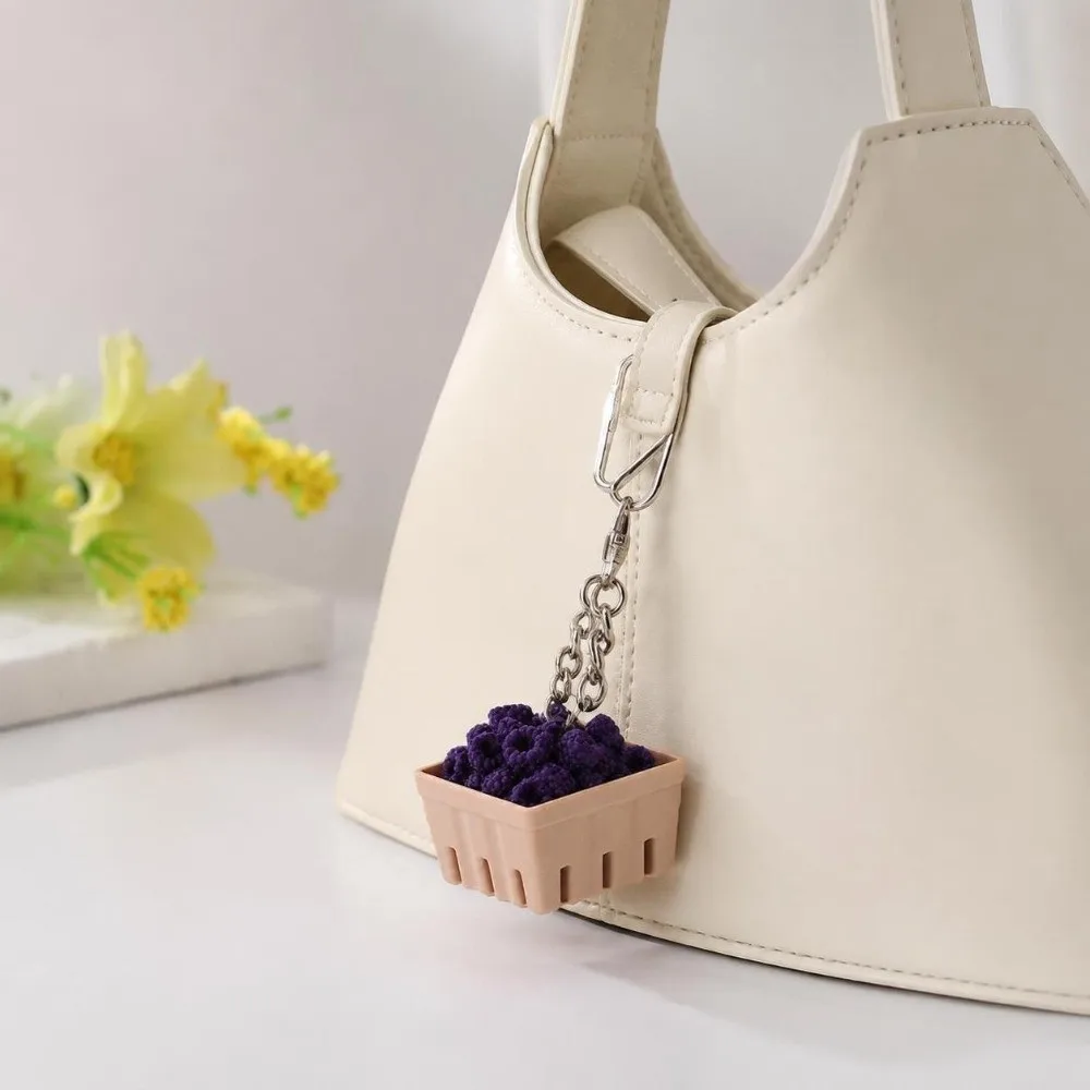 Portable Simulation Fruits Colorful Fruits Keychain Cartoon Creative Stress Relief Keychain Handbag Charm Gift