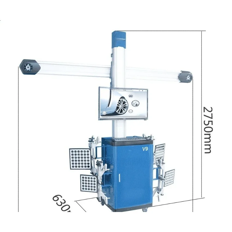 Automobile wheel aligner beam automatic lift without lift y
