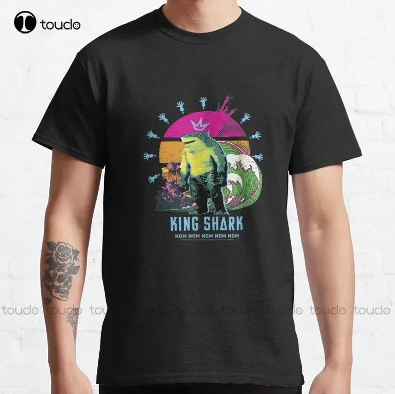 Nueva camiseta clásica The King Shark Tropical, camiseta de algodón para senderismo, S-6Xl