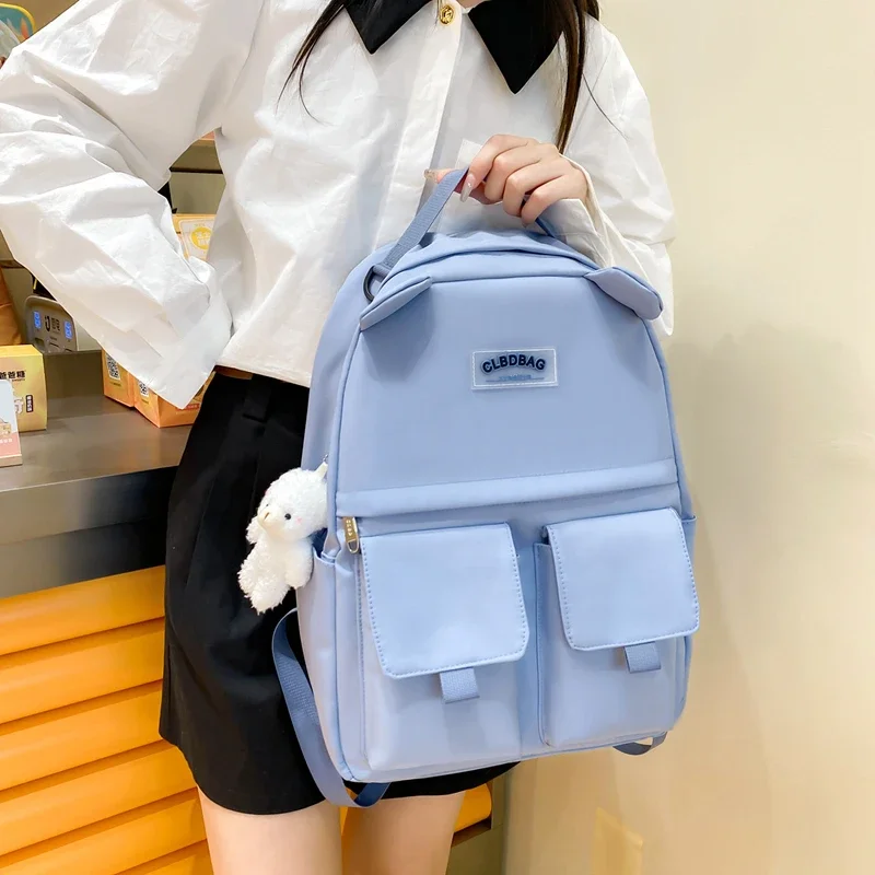 Sac à dos multifonctionnel pour ordinateur portable pour adolescent, sac d'école en toile cool pour femme, sacs à dos pour étudiants, cartable tendance pour garçon et fille, haute qualité