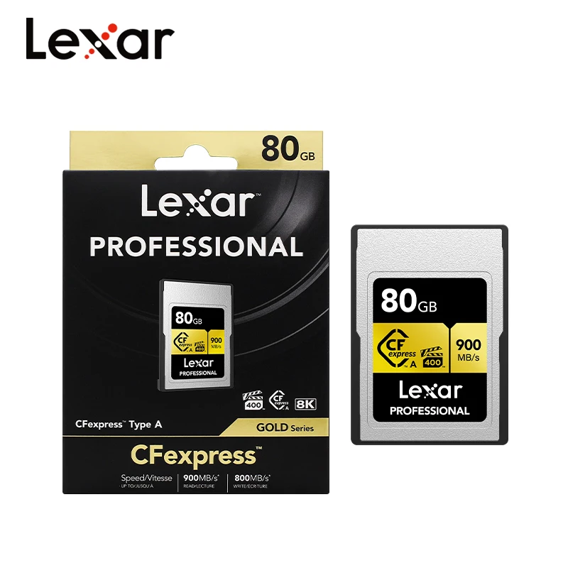 Original Lexar CFexpress Type A Memory Card 80GB VPG 400 Professional CF Card for SONY Camera Max 900Mb/s Read 800Mb/s Write CFA