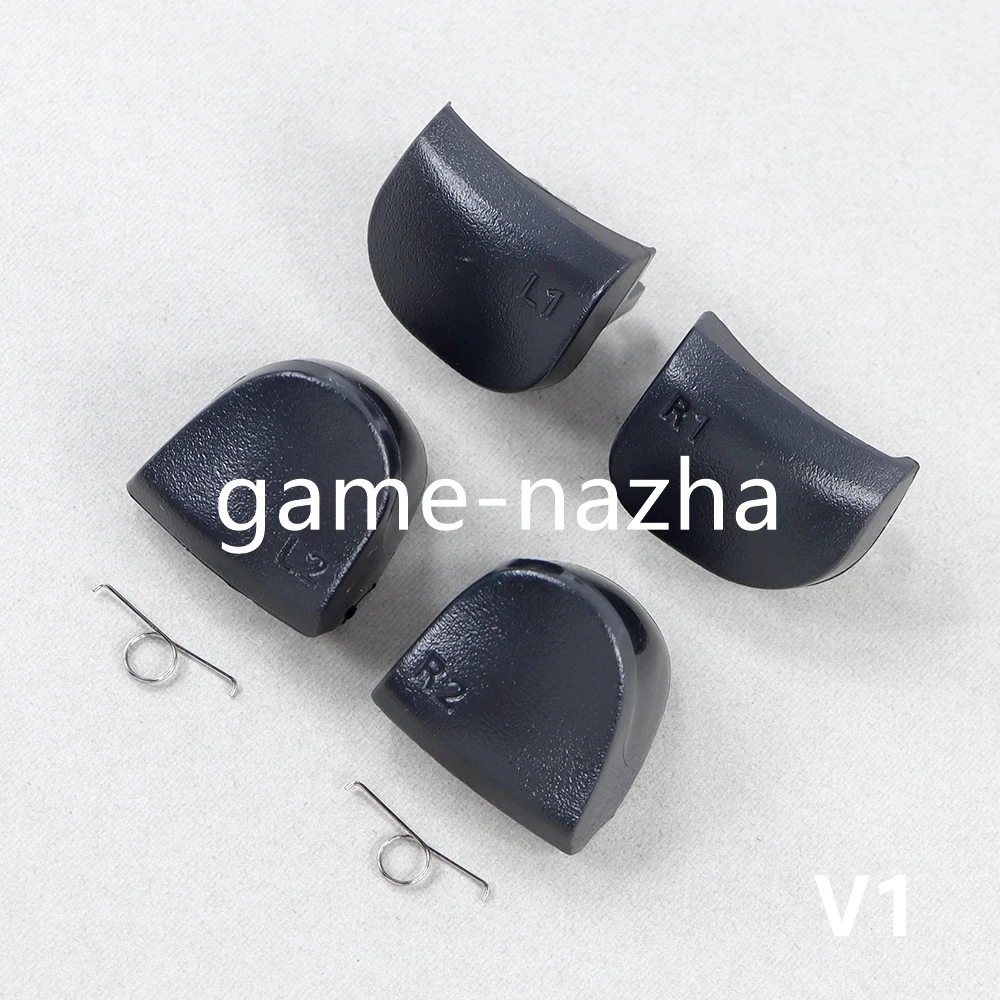1 set Nero L1 R1 L2 R2 Trigger Pulsanti Con Molla Per PlayStation PS5 V1.0 V2.0 V3.0 Controller Accessori di Gioco