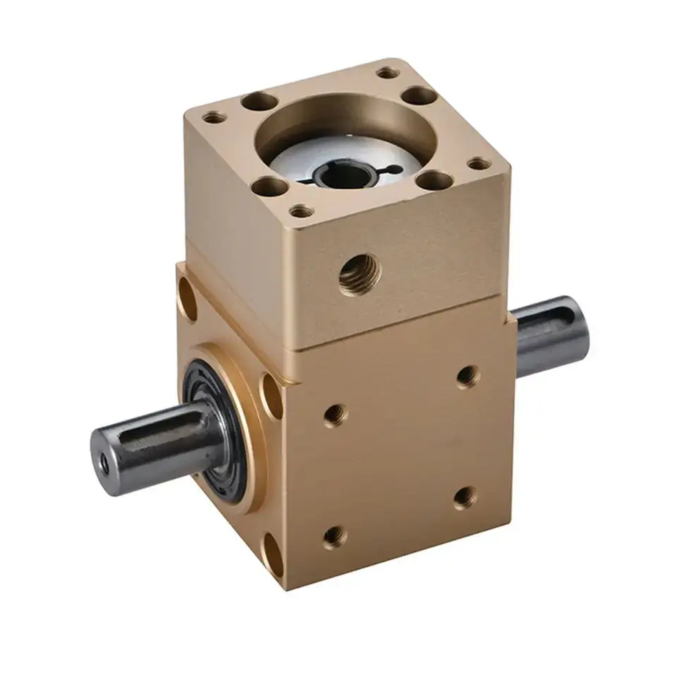 single double shaft 90 degree right angle bevel steering gearbox gear box commutator reducer