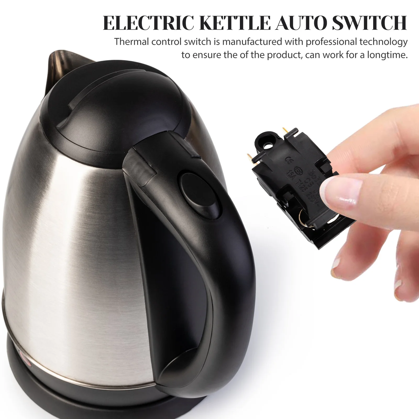 

10Pcs Electric Kettle Auto Temperature Switch Thermostat Thermal Control Normally Closed for Water Heater