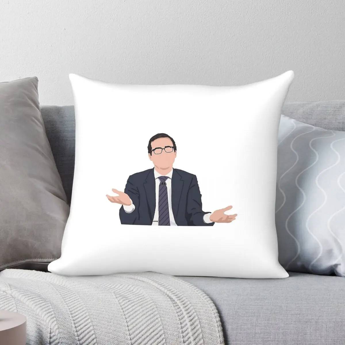 John Oliver At His Iconic Desk Pillowcase Polyester Linen Velvet Printed Zip Decor Pillow Case Sofa Seater Cushion Cover