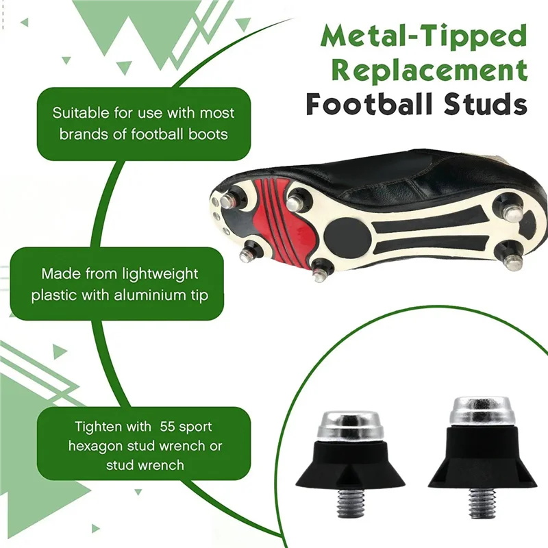 AED2-12 PCS Canudo de substituição para bota de futebol com pontas para botas de futebol com rosca M5