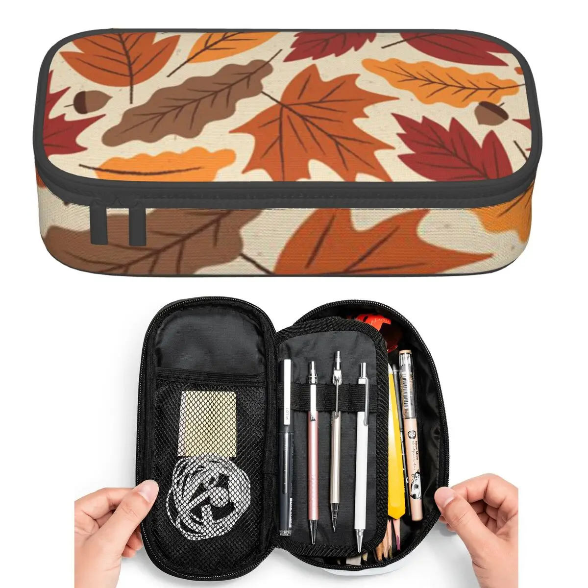 

Cartoon Autumn Maple Leaf Pattern Pencil Cases for Student Pen Box Pencil Bag Large Capacity Pencil Pouch Pen Holder