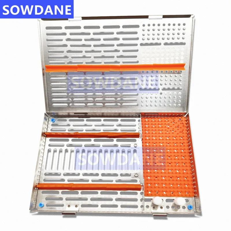 New Dental Stainless Steel Disinfection Box Tray for Dental Implant Instrument Dentist Surgical Tool Plate Placing Box