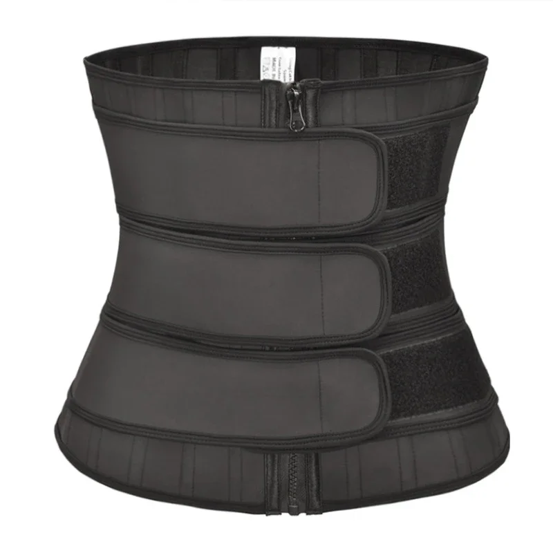 

Fajas Colombianas Latex Waist Trainer Detachable 3 Belt Shapewear Body Shapers Fitness Corset Fajas Zipper Slimming Belt