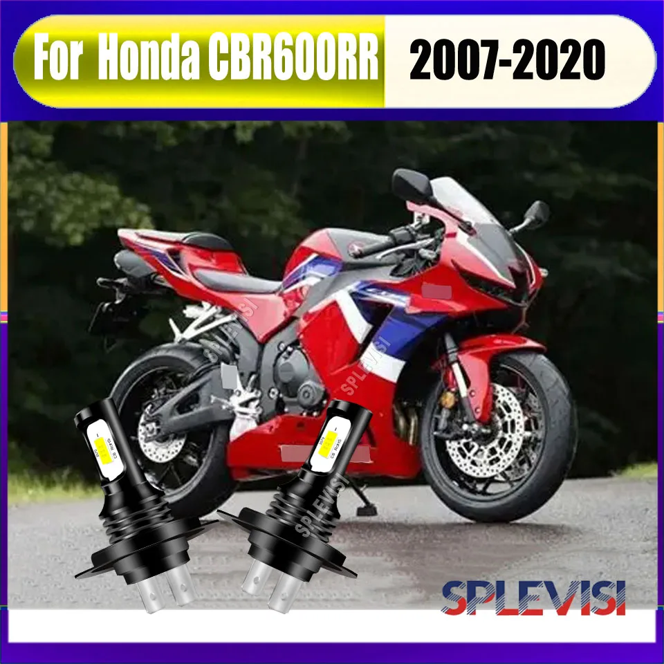 

LED H7 6000K White Headlights - ensure the secure temperature range For Honda CBR600RR 2007 2008 2009 2010 2011 2012 2013-2020